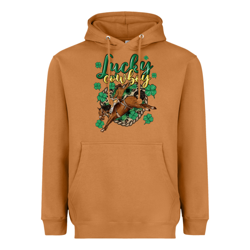 Lucky Cowboy Heavyweight Hoodie by MaliasSmallBusiness | Teevron