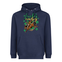 Navy lucky cowboy Heavyweight Hoodie - MaliasSmallBusiness