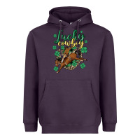 Plum lucky cowboy Heavyweight Hoodie - MaliasSmallBusiness