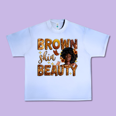 Brown Skin Beauty Urban Heavy Tee Designed By Zillion Design Studio