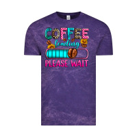 Cloud Purple coffee loading please wait Vintage Tee - Zillion Design Studio