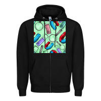 Black sciences seamless pattern Zipper Hoodie - BundleAndBundleShop