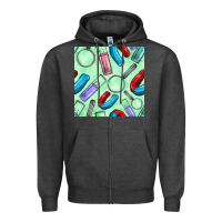 Charcoal Heather sciences seamless pattern Zipper Hoodie - BundleAndBundleShop