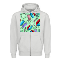 Dove Grey sciences seamless pattern Zipper Hoodie - BundleAndBundleShop