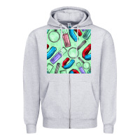 Heather Grey sciences seamless pattern Zipper Hoodie - BundleAndBundleShop