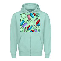 Seafoam sciences seamless pattern Zipper Hoodie - BundleAndBundleShop