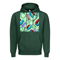 Sports Green sciences seamless pattern Zipper Hoodie - BundleAndBundleShop