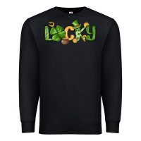 Black lucky st patrick s day Premium Sweatshirt - MaliasSmallBusiness