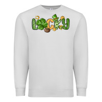 Dove Grey lucky st patrick s day Premium Sweatshirt - MaliasSmallBusiness