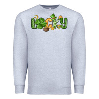 Heather Grey lucky st patrick s day Premium Sweatshirt - MaliasSmallBusiness