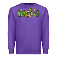 Purple lucky st patrick s day Premium Sweatshirt - MaliasSmallBusiness