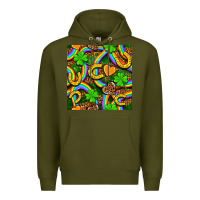 Army Green St. Patricks rainbow seamless Premium Hoodie - BundleAndBundleShop
