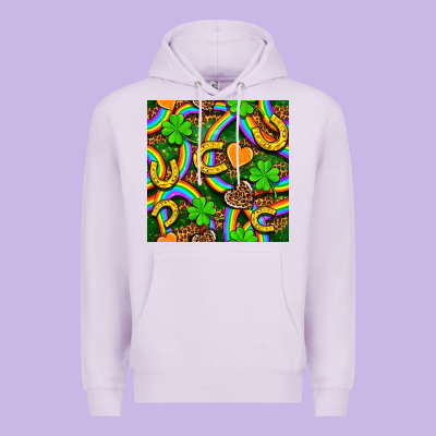 St. Patricks Rainbow Seamless Premium Hoodie Designed By Bundleandbundleshop