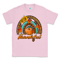 Bubblegum Pink thankful pumpkin rainbow Classic Tee - BundleAndBundleShop
