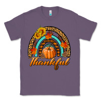 Lavender thankful pumpkin rainbow Classic Tee - BundleAndBundleShop