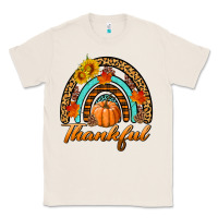 Natural thankful pumpkin rainbow Classic Tee - BundleAndBundleShop