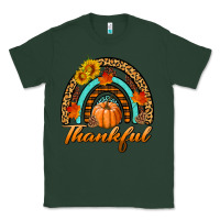 Sports Green thankful pumpkin rainbow Classic Tee - BundleAndBundleShop