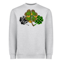 Heather Grey st patricks day shamrock gold Heavyweight Sweatshirt - RanaPortraitStore