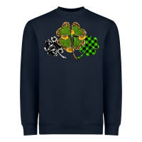 Navy st patricks day shamrock gold Heavyweight Sweatshirt - RanaPortraitStore