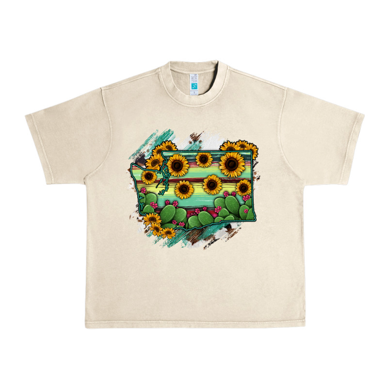 Washington State Map Urban Heavy Tee by RanaPortraitStore | Teevron