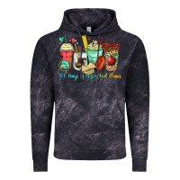Cloud Black 100 days of coffee and chaos coffee cups Vintage Hoodie - Zillion Design Studio
