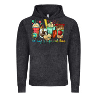 Vintage Black 100 days of coffee and chaos coffee cups Vintage Hoodie - Zillion Design Studio