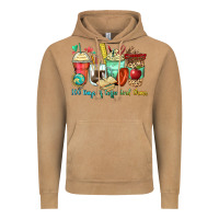 Vintage Camel 100 days of coffee and chaos coffee cups Vintage Hoodie - Zillion Design Studio
