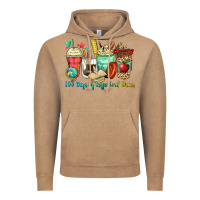 Vintage Coffee 100 days of coffee and chaos coffee cups Vintage Hoodie - Zillion Design Studio