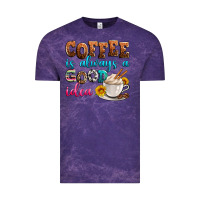 Cloud Purple coffee is always good idea Vintage Tee - Zillion Design Studio
