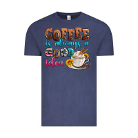 Vintage Denim coffee is always good idea Vintage Tee - Zillion Design Studio