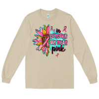 Mushroom sunflower in october we wear pink Long Sleeve Tee - AdoDesignShop