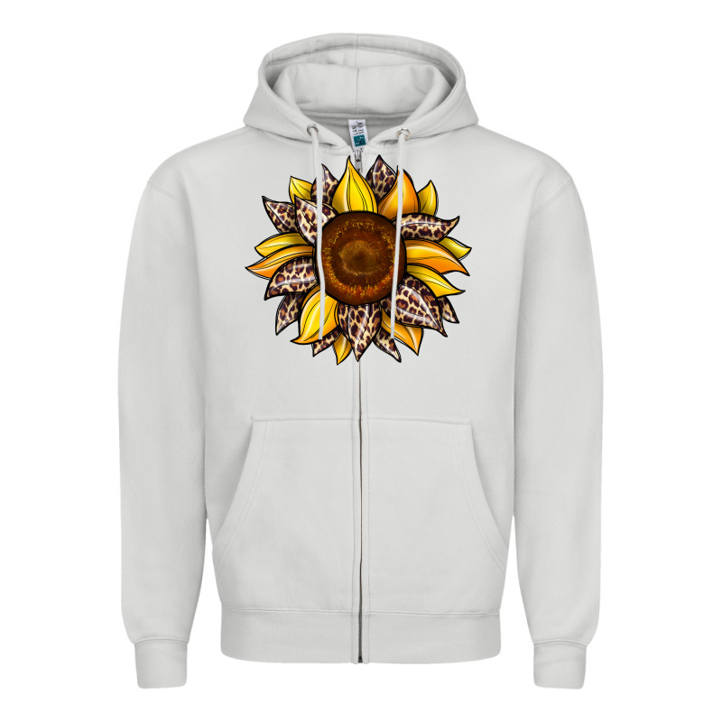 Sunflower Leopard Zipper Hoodie by JahusDesignShop | Teevron