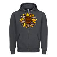 Smoke sunflower leopard Zipper Hoodie - JahusDesignShop