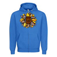 True Royal sunflower leopard Zipper Hoodie - JahusDesignShop
