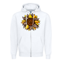 White sunflower leopard Zipper Hoodie - JahusDesignShop