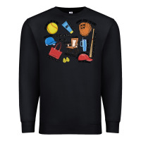 Black softball mom Premium Sweatshirt - MaliasSmallBusiness