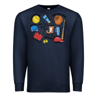 Navy softball mom Premium Sweatshirt - MaliasSmallBusiness