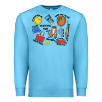 Ocean Blue softball mom Premium Sweatshirt - MaliasSmallBusiness