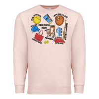 Pale Pink softball mom Premium Sweatshirt - MaliasSmallBusiness