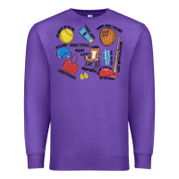 Purple softball mom Premium Sweatshirt - MaliasSmallBusiness