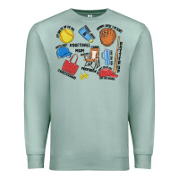 Seafoam softball mom Premium Sweatshirt - MaliasSmallBusiness