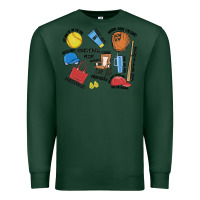 Sports Green softball mom Premium Sweatshirt - MaliasSmallBusiness