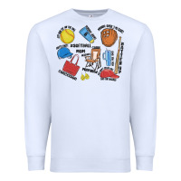 White softball mom Premium Sweatshirt - MaliasSmallBusiness