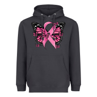 Smoke breast cancer ribbon  butterfly Heavyweight Hoodie - MaliasSmallBusiness
