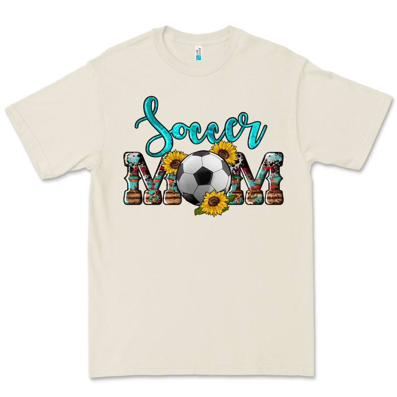Western Leopard Cowhide Sunflowers  Glitter Mom Soccer Premium Tee by Artiststas | Teevron