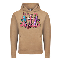 Vintage Coffee He Is Risen Cross Vintage Hoodie - RanaPortraitStore