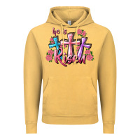 Vintage Mustard He Is Risen Cross Vintage Hoodie - RanaPortraitStore