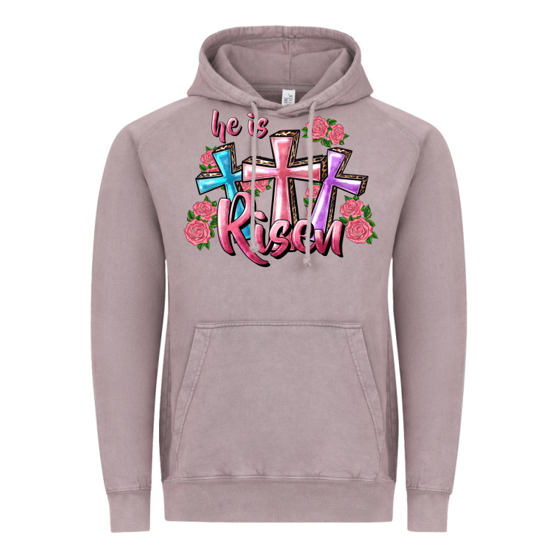 He Is Risen Cross Vintage Hoodie by RanaPortraitStore | Teevron