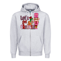 Heather Grey lets get crackin with nutcrackers ado Zipper Hoodie - AdoDesignShop