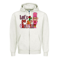 Oatmeal Heather lets get crackin with nutcrackers ado Zipper Hoodie - AdoDesignShop